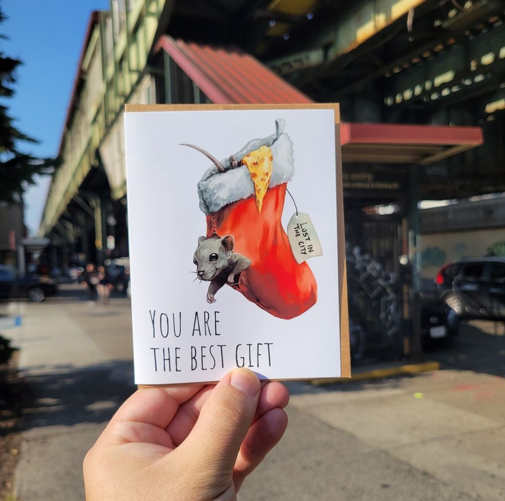 Holiday Rat Greeting Card