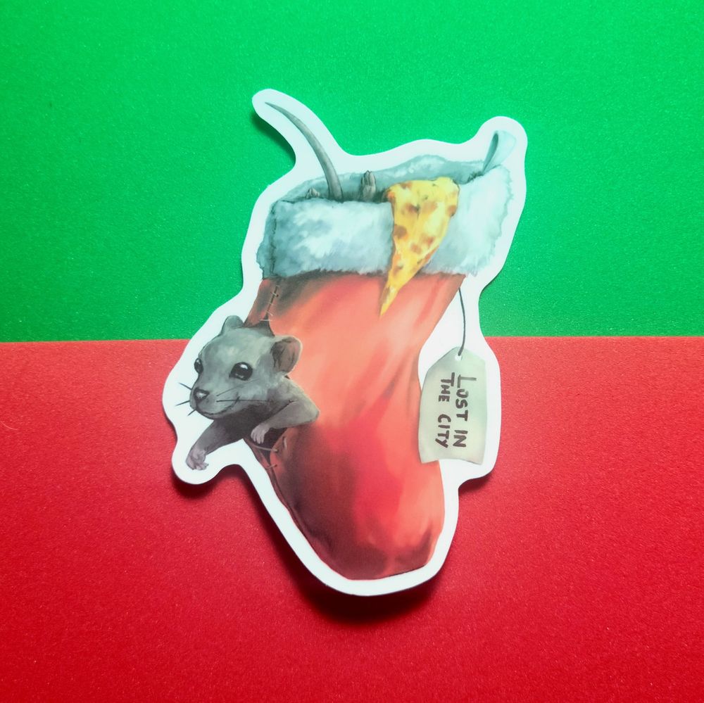 Stocking Rat Sticker