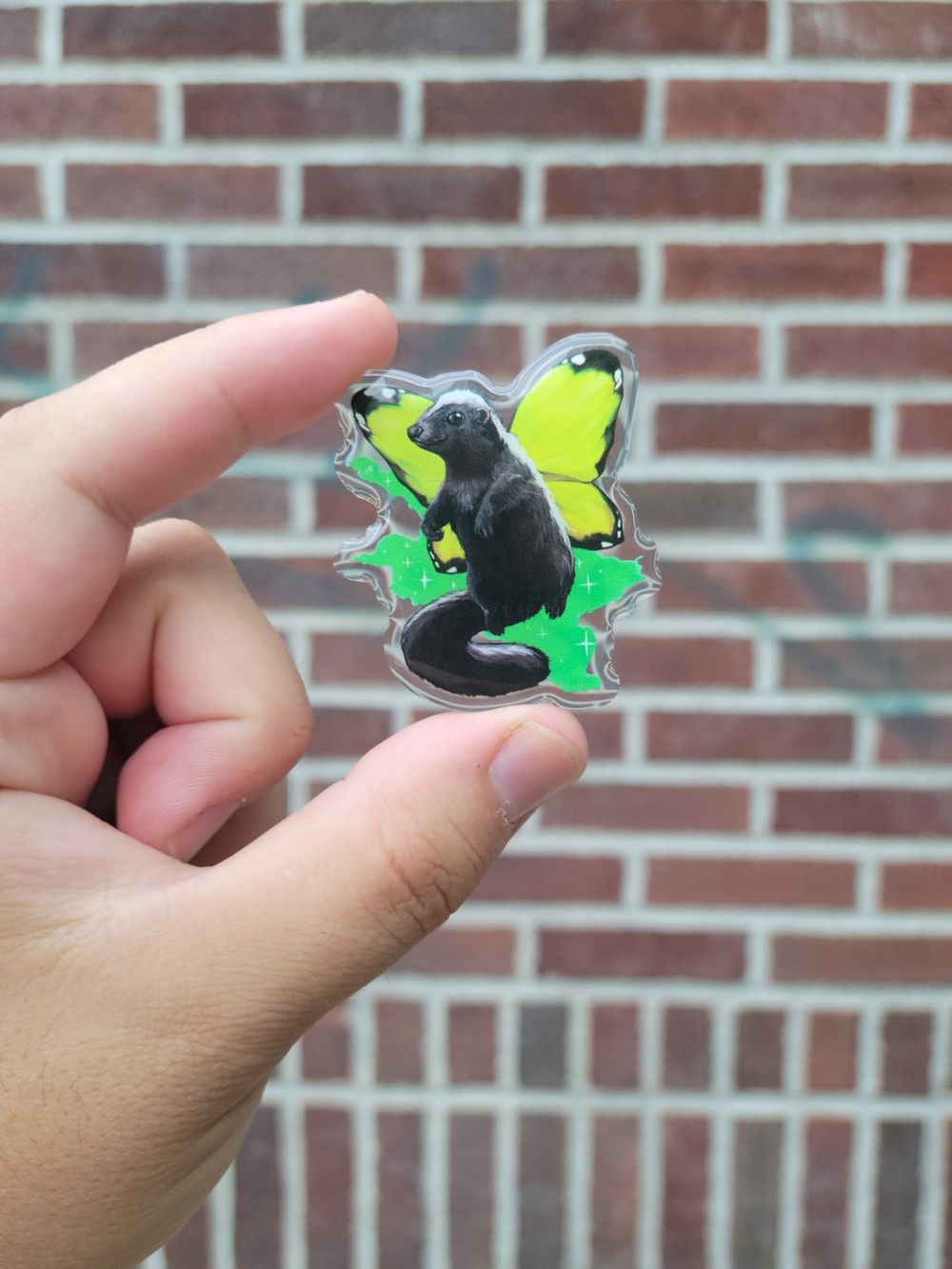 Fairy Skunk Acrylic Pin