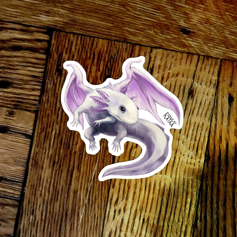 Axolotl Dragon Sticker