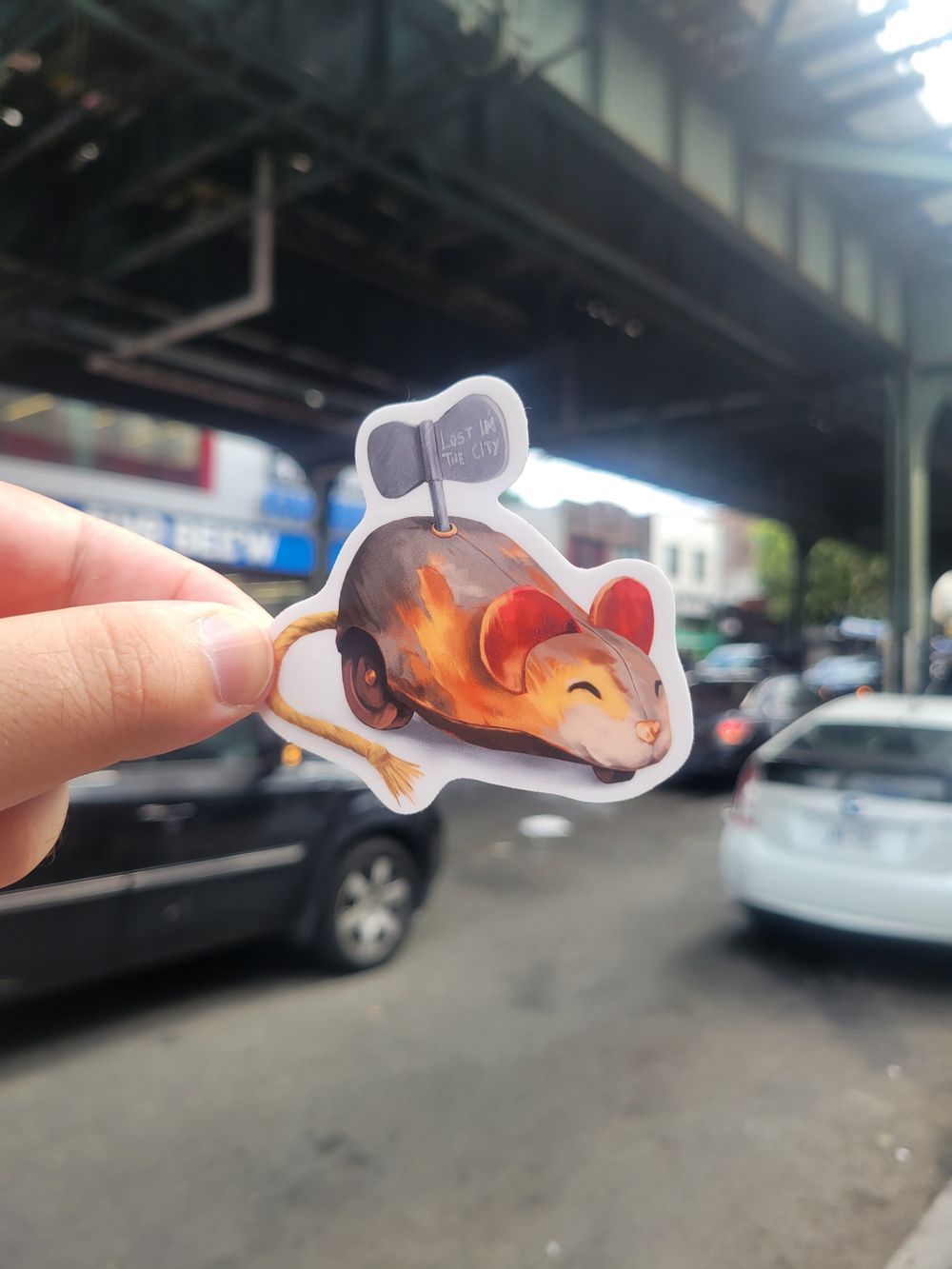 Wind-up Mouse Toy Sticker