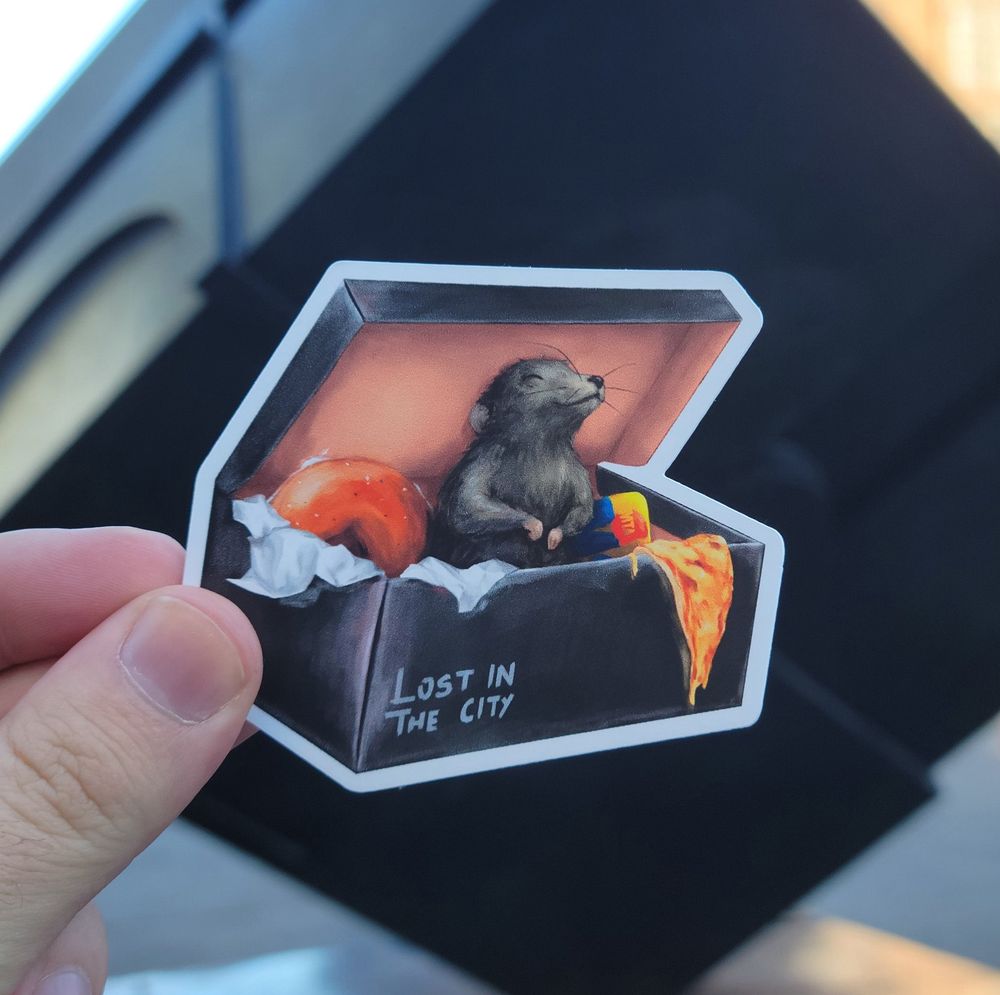 Shoebox Rat Sticker