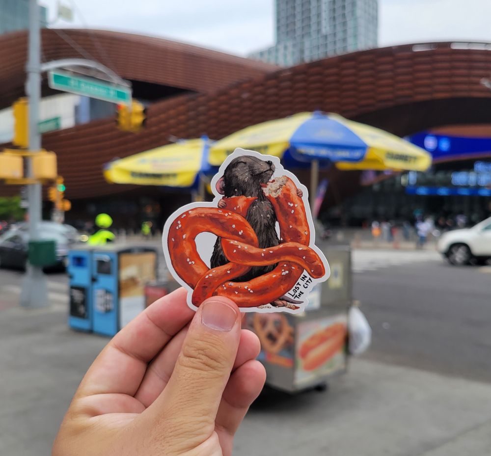 Pretzel Rat Sticker